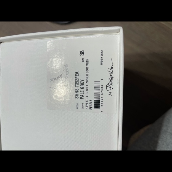 - 3:1 Phillip Lim Hayett pearls lug sole zipper boot with pearls. Sz 38 - Picture 5 of 10